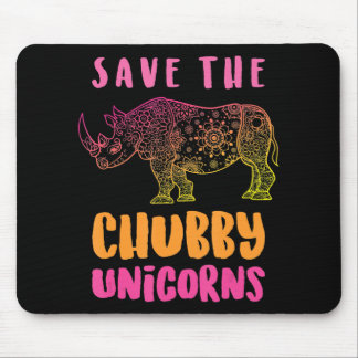 Funny Rhino Spara Knubbig Unicorns Animal Högers Musmatta