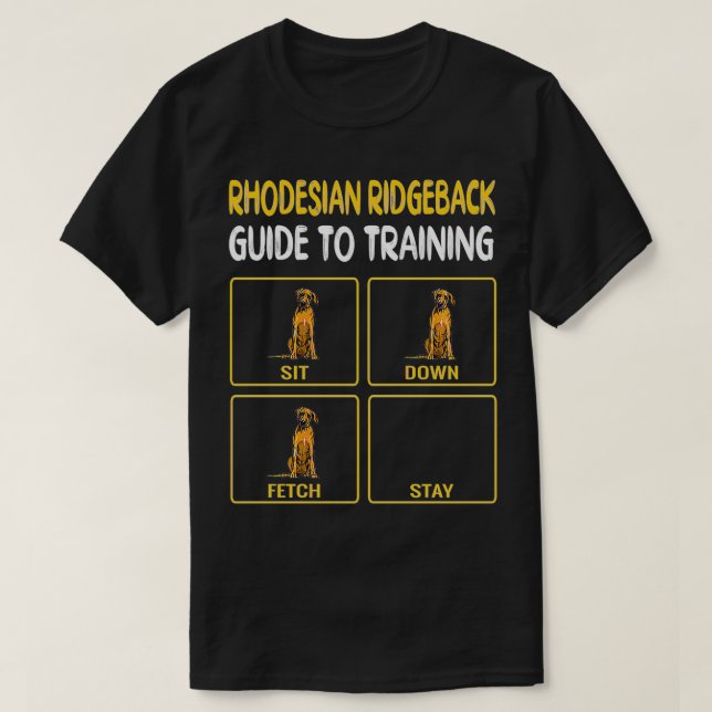 Funny Rhodesian Ridgeback Guide To Training Dog Ob T Shirt (Design framsida)