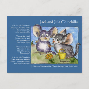 Funny Rhymes Chinchilla Kärlek vykort