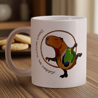 Funny Rhythmic Gymnast Ring Tecknad Capybara Jumbo Mugg