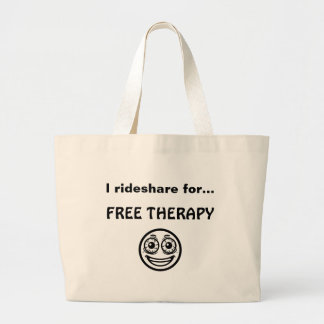 Funny Rideshare Driver Tote Bag Gig Economy Humor Jumbo Tygkasse