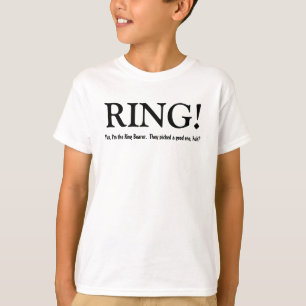 Funny Ring Bearer Anpassade Bröllopsfest Shirt Tee Shirt