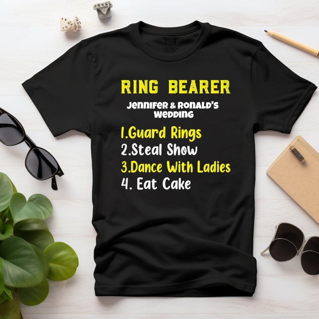 Funny Ring Bearer T-shirt Bröllop par Namn (Skapare uppladdad)