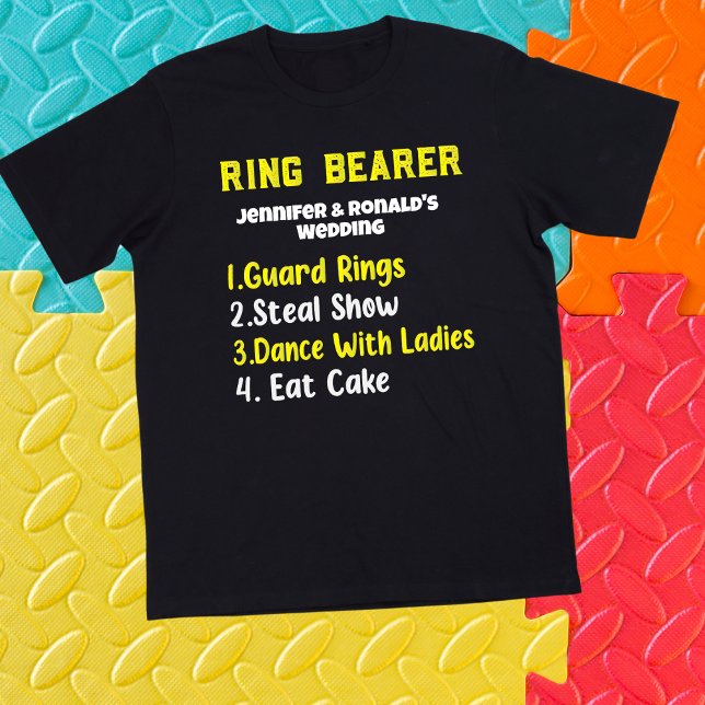 Funny Ring Bearer T-shirt Bröllop par Namn (Skapare uppladdad)