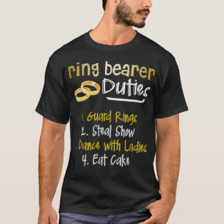 FUNNY RING BEARER TULLAR Cute Bröllop Gift T Shirt