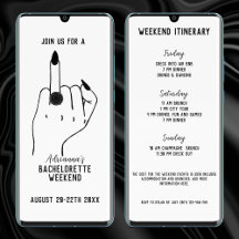 Funny Ring Finger Bachelorette Helg Itinerary