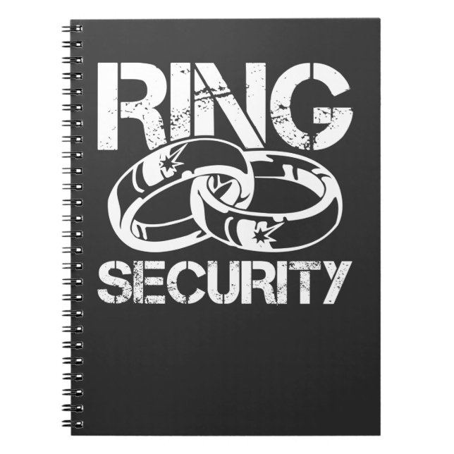 Funny Ring Security Giftermål Ring Bearer Anteckningsbok (Framsidan)