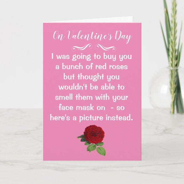 Funny Ro Lockdown Valentine Day Card Kort (Framsida)