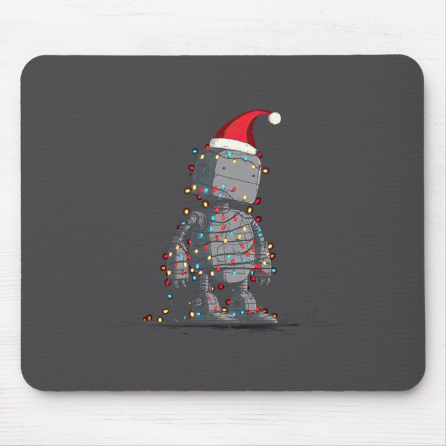 Funny Robot Christmas Graphics Lights Lover Long S Musmatta (Framsidan)