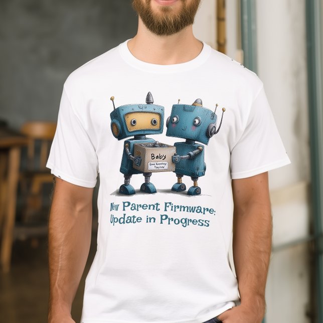 Funny Robot Parents Baby Arrival Shirt T (Skapare uppladdad)