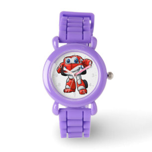 Funny Robot-tecknad  - Välj tillbaka färg Armbandsur