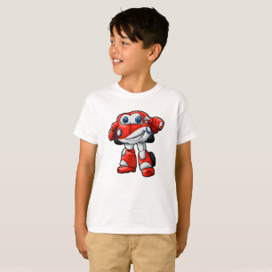 Funny Robot-tecknad - Välj tillbaka färg T Shirt