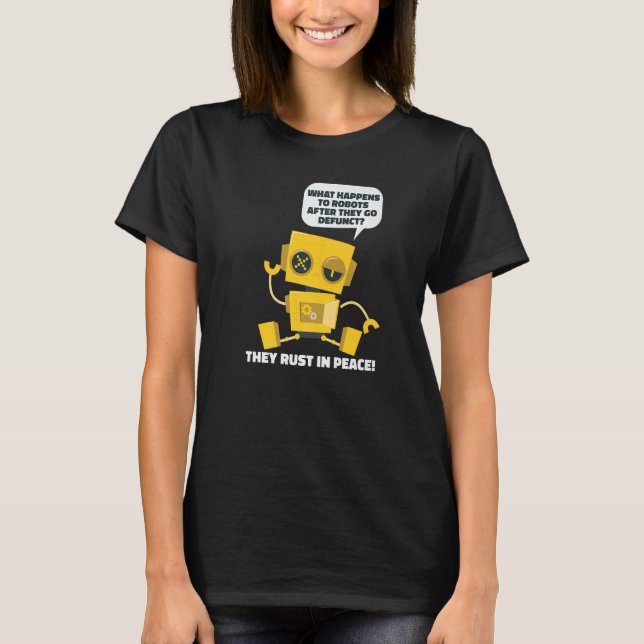Funny Robotics Ai Artificial Intelligence - Robots T Shirt (Framsida)