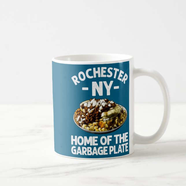 Funny Rochester Ny Garbage Plate Gift Cool New Yor Kaffemugg (Höger)