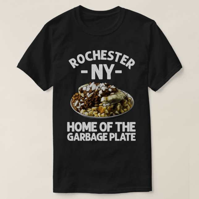 Funny Rochester NY Sopor Plate Gift Coola New Yor T Shirt (Design framsida)