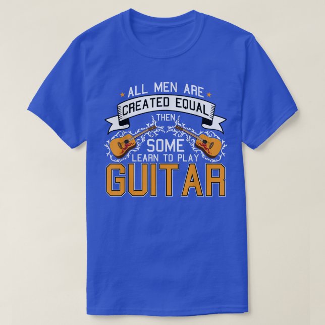 Funny Rock musik Guitarst Guitar Älskare-motor med T Shirt (Design framsida)