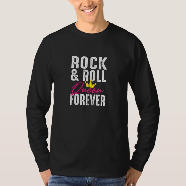 Funny Rock N Roll Queen Concert for Women Dam T Shirt (Framsida)