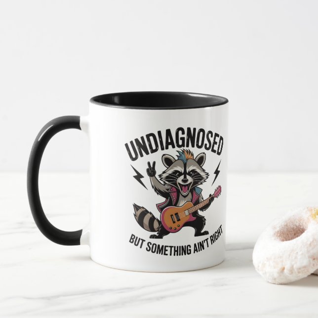 Funny Rocking Racoon Mugg (Med munk)
