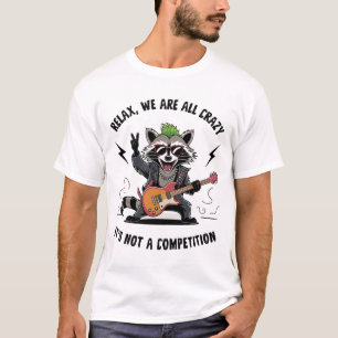 Funny Rocking Racoon T Shirt