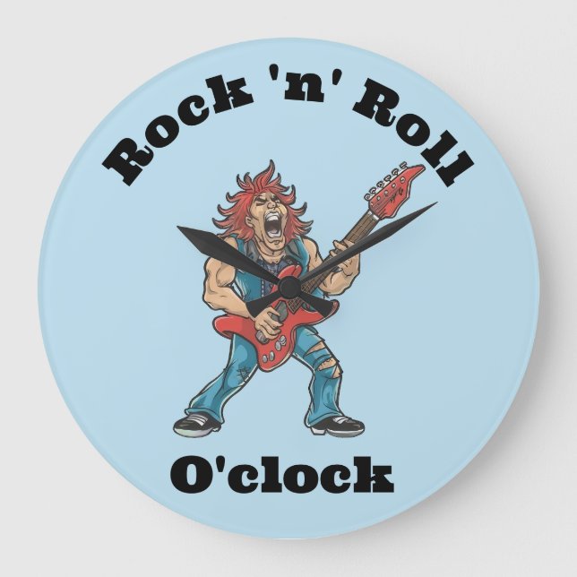 Funny Rockstar Stor Klocka (Framsida)