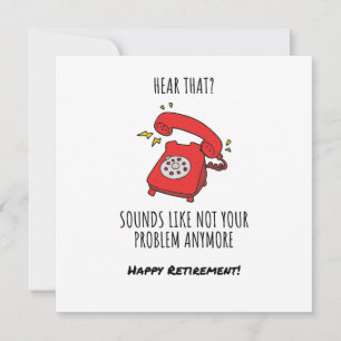 Funny röd Mobil Pension-kortbild Inbjudningar