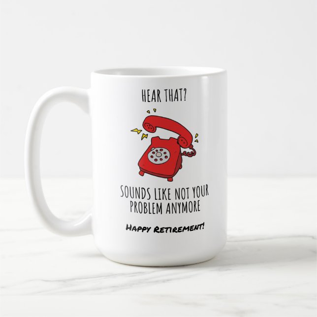 Funny röd Mobil Pension-kortbild Kaffemugg (Vänster)