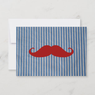 Funny röd mustache och blå vit Rand