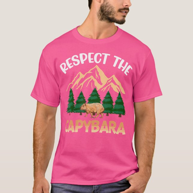 Funny Rodent Capybara Älskare respekterar Capybara T Shirt (Framsida)
