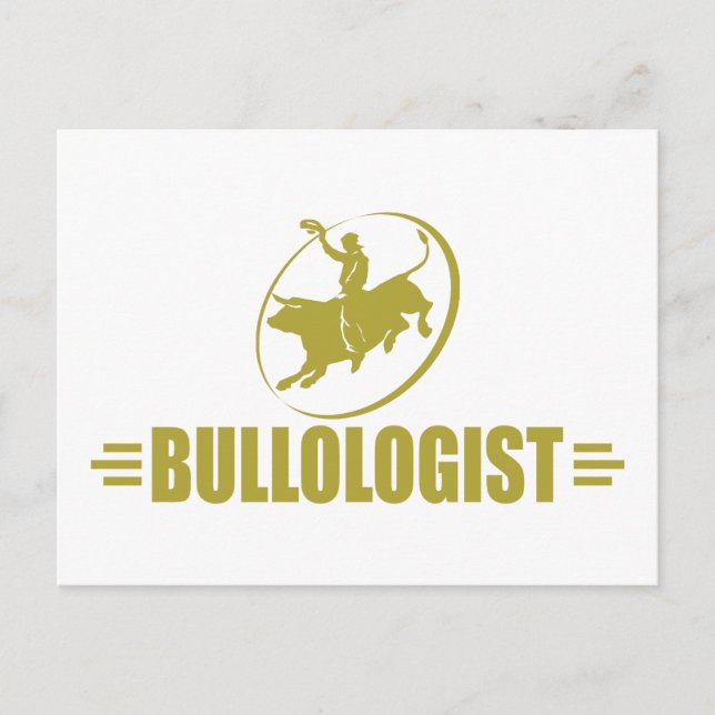 Funny Rodeo Bull Rider Vykort (Framsida)