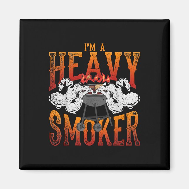 Funny Rökt Kött Älskare Bbq Chef Grillmaster Gift Magnet (Framsidan)