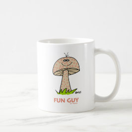 Funny ROLIGT GUY Cute Goofy Mushroom-Tecknad för h Kaffemugg