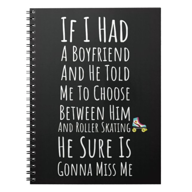 Funny Roller Derby Gifts Skater Skating Women Girl Anteckningsbok (Framsidan)