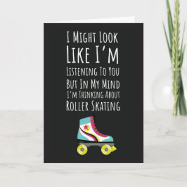 Funny Roller Skating Cards Skate Skater For Her Kort