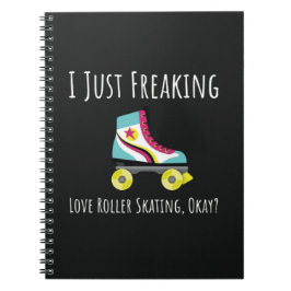 Funny Roller Skating Gifts Skater Skates Humor Anteckningsbok