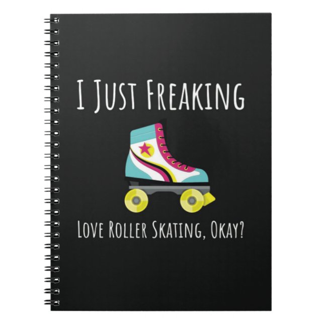 Funny Roller Skating Gifts Skater Skates Humor Anteckningsbok (Framsidan)