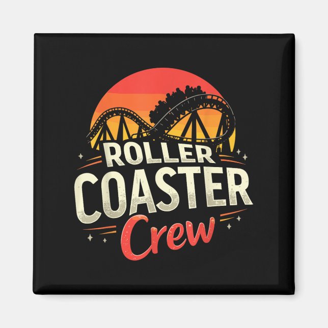 Funny Roller Underlägg Crew Amusement Park Rollerc Magnet (Framsidan)