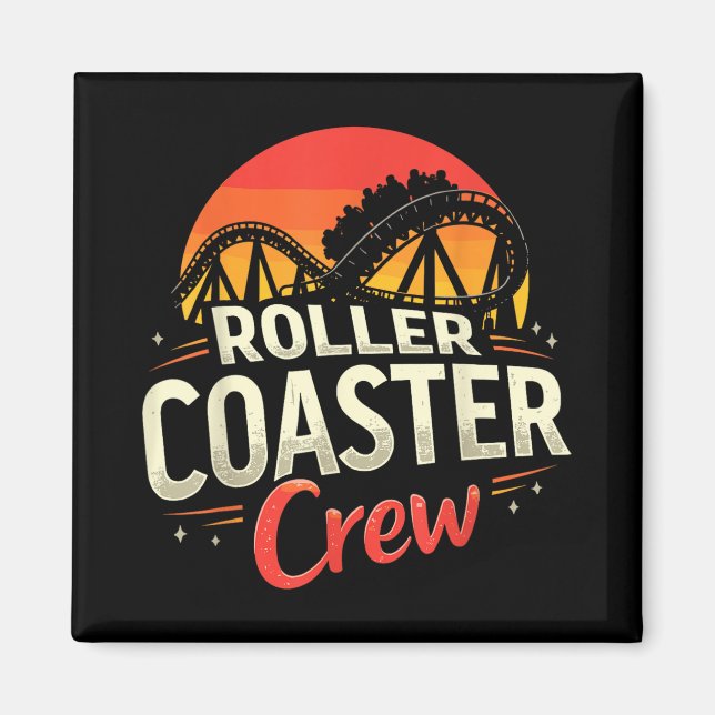 Funny Roller Underlägg Crew Amusement Park Rollerc Magnet (Framsidan)