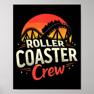 Funny Roller Underlägg Crew Amusement Park Rollerc Poster