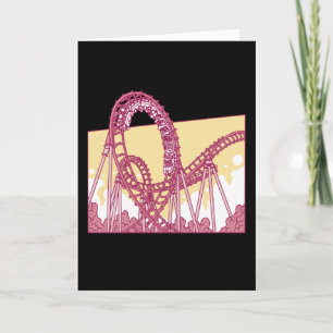 Funny Rollercoaster Amusement Park Gift Kort