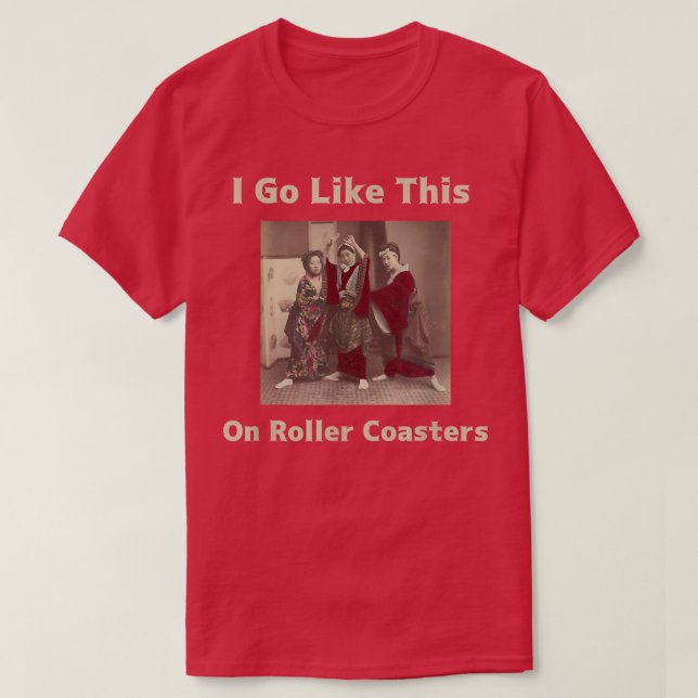 Funny Rollercoaster Vintage Roller Coasters Japane T Shirt (Design framsida)