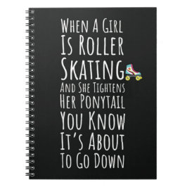 Funny Rollerskating Gifts Skater Girl Roller Derby Anteckningsbok