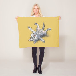 Funny Rolling Schnauzer Blanket Fleecefilt