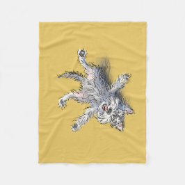 Funny Rolling Schnauzer Blanket Fleecefilt