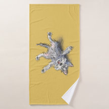 Funny Rolling Schnauzer Towel