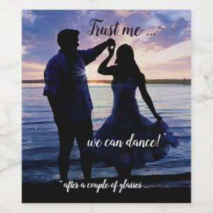 Funny Romantic Dance Vin Label Vinflaska Etikett