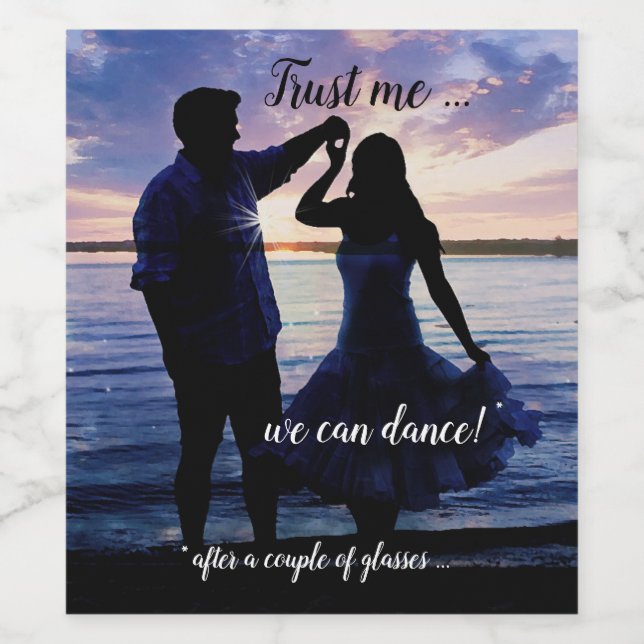 Funny Romantic Dance Vin Label Vinflaska Etikett (Singel etikett)