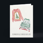 Funny Romantic Julhälsningar kort<br><div class="desc">Skicka ett lustigt,  men romantiskt julkort till din kära i år med Julhälsningar kort "Du gör en ful svettare utseende" med två hand plockade fula svettare. Anpassa med texten på insidan.</div>