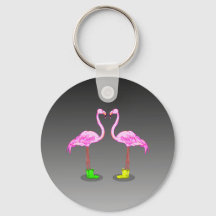 Funny Romantic Rosa Flamingos Wearing Boots