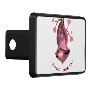 Funny Romantic Sloth Smile Hitch Cover Dragkroksskydd