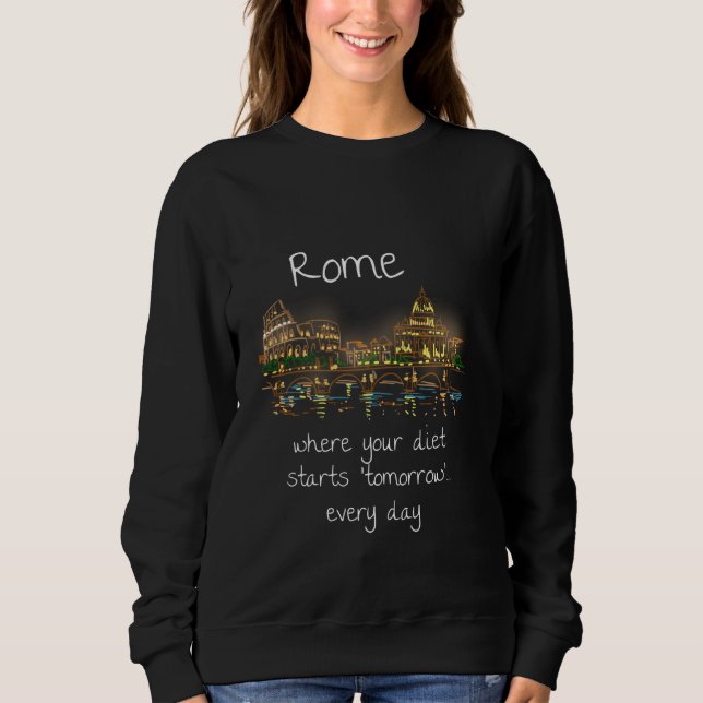 Funny Rome Italy Souvenir Hand Drawn Art Gift T Shirt (Framsida)